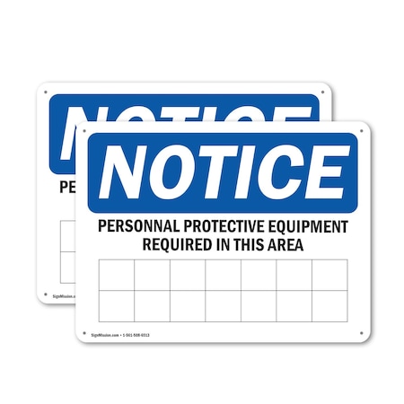 Signmission 10 in Height, 14 in Width, Plastic, Rectangle OS-2PACK-NS-P-1014-L-16403